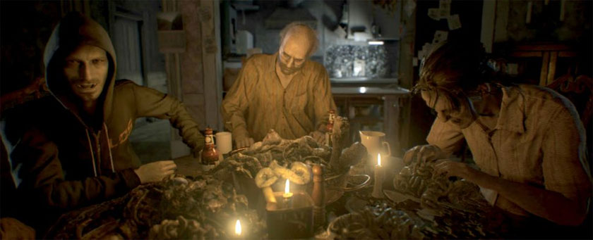 Resident Evil VII's iconic Baker family dinner